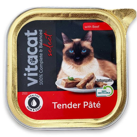 Vitacat Select Tender Pâté With Beef 100g